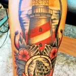 Фото татуировки с маяком 02,12,2021 - №0012 - lighthouse tattoo - tatufoto.com