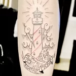 Фото татуировки с маяком 02,12,2021 - №0015 - lighthouse tattoo - tatufoto.com