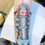 Фото татуировки с маяком 02,12,2021 - №0020 - lighthouse tattoo - tatufoto.com