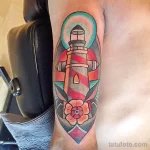 Фото татуировки с маяком 02,12,2021 - №0022 - lighthouse tattoo - tatufoto.com