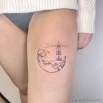 Фото татуировки с маяком 02,12,2021 - №0024 - lighthouse tattoo - tatufoto.com