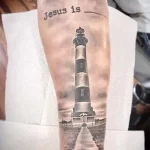 Фото татуировки с маяком 02,12,2021 - №0032 - lighthouse tattoo - tatufoto.com