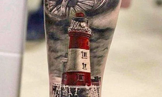 Рисунок татуировки с маяком