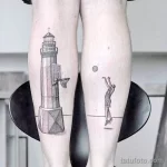 Фото татуировки с маяком 02,12,2021 - №0498 - lighthouse tattoo - tatufoto.com