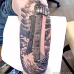 Фото татуировки с маяком 02,12,2021 - №0503 - lighthouse tattoo - tatufoto.com