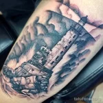 Фото татуировки с маяком 02,12,2021 - №0507 - lighthouse tattoo - tatufoto.com