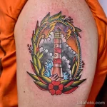 Фото татуировки с маяком 02,12,2021 - №0512 - lighthouse tattoo - tatufoto.com