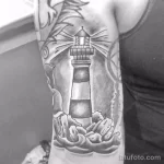 Фото татуировки с маяком 02,12,2021 - №0529 - lighthouse tattoo - tatufoto.com