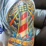 Фото татуировки с маяком 02,12,2021 - №0530 - lighthouse tattoo - tatufoto.com