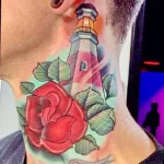 Фото татуировки с маяком 02,12,2021 - №0536 - lighthouse tattoo - tatufoto.com