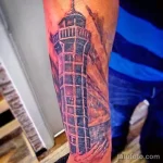 Фото татуировки с маяком 02,12,2021 - №0539 - lighthouse tattoo - tatufoto.com