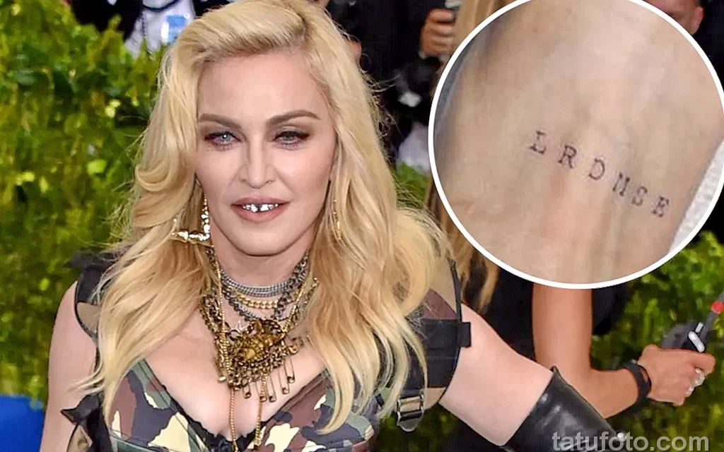 Мадонна не даст о себе забыть: новая татуировка на иврите, перепалка с «50 Cent» и другое