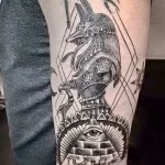 тату анубис для мужчины 30.12.2021 №0008 - anubis tattoo for men - tatufoto.com