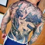 тату анубис на спине 30.12.2021 №0002 - anubis tattoo on back - tatufoto.com