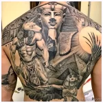 тату анубис на спине 30.12.2021 №0005 - anubis tattoo on back - tatufoto.com