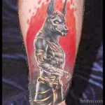 тату анубис реализм 30.12.2021 №0018 - tattoo anubis realism - tatufoto.com