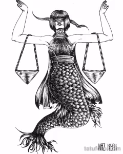 эскиз тату весы 09,12,2021 - №039 - Libra Tattoo Sketch - tatufoto.com