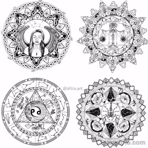 эскиз тату весы 09,12,2021 - №042 - Libra Tattoo Sketch - tatufoto.com