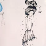 эскиз тату весы 09,12,2021 - №153 - Libra Tattoo Sketch - tatufoto.com