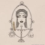 эскиз тату весы 09,12,2021 - №215 - Libra Tattoo Sketch - tatufoto.com