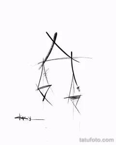 эскиз тату весы 09,12,2021 - №218 - Libra Tattoo Sketch - tatufoto.com