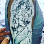 эскиз тату весы 09,12,2021 - №229 - Libra Tattoo Sketch - tatufoto.com