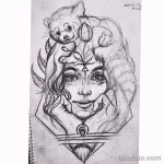 эскиз тату весы 09,12,2021 - №233 - Libra Tattoo Sketch - tatufoto.com