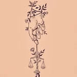 эскиз тату весы 09,12,2021 - №262 - Libra Tattoo Sketch - tatufoto.com