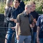 Парень с тату пирамида, знак доллара и песочные часы на руке 04 - Уличная тату (street tattoo) от tatufoto.com 0891