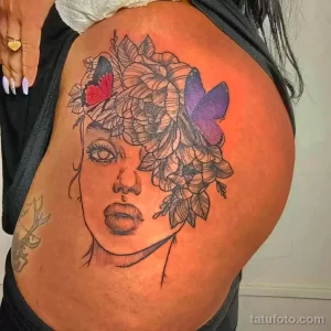Рисунок тату на попе (ягодице) 26.01.22 №0088 - tattoo on the pope (buttock) tatufoto.com
