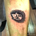 Рисунок тату с Ёжиком - фото пример 23.01.22 №0040 - hedgehog tattoo tatufoto.com