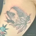 Рисунок тату с Ёжиком - фото пример 23.01.22 №0393 - hedgehog tattoo tatufoto.com