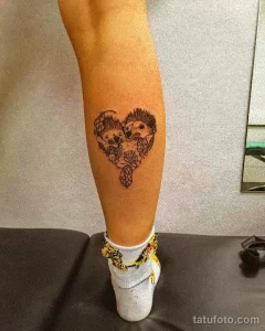 Рисунок тату с Ёжиком - фото пример 23.01.22 №0454 - hedgehog tattoo tatufoto.com