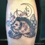 Рисунок тату с Ёжиком - фото пример 23.01.22 №0492 - hedgehog tattoo tatufoto.com