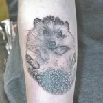 Рисунок тату с Ёжиком - фото пример 23.01.22 №1201 - hedgehog tattoo tatufoto.com
