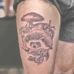 Рисунок тату с Ёжиком - фото пример 23.01.22 №1299 - hedgehog tattoo tatufoto.com