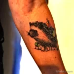 Рисунок тату с Ёжиком - фото пример 23.01.22 №1370 - hedgehog tattoo tatufoto.com