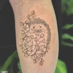 Рисунок тату с Ёжиком - фото пример 23.01.22 №1374 - hedgehog tattoo tatufoto.com