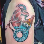 Рисунок тату со знаком зодиака козерог 22.01.22 №0053 - tattoo Capricorn tatufoto.com