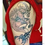 Рисунок тату со знаком зодиака козерог 22.01.22 №0067 - tattoo Capricorn tatufoto.com