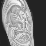 Рисунок тату со знаком зодиака козерог 22.01.22 №0097 - tattoo Capricorn tatufoto.com
