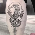 Рисунок тату со знаком зодиака козерог 22.01.22 №0105 - tattoo Capricorn tatufoto.com