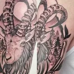 Рисунок тату со знаком зодиака козерог 22.01.22 №0114 - tattoo Capricorn tatufoto.com