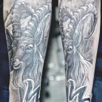 Рисунок тату со знаком зодиака козерог 22.01.22 №0132 - tattoo Capricorn tatufoto.com