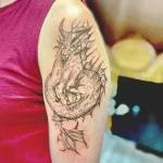 Рисунок тату со знаком зодиака козерог 22.01.22 №0179 - tattoo Capricorn tatufoto.com