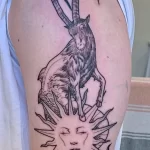 Рисунок тату со знаком зодиака козерог 22.01.22 №0229 - tattoo Capricorn tatufoto.com