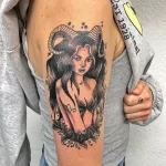 Рисунок тату со знаком зодиака козерог 22.01.22 №0266 - tattoo Capricorn tatufoto.com