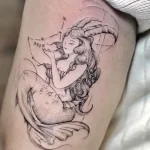 Рисунок тату со знаком зодиака козерог 22.01.22 №0298 - tattoo Capricorn tatufoto.com