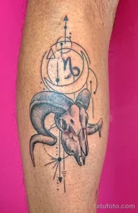 Рисунок тату со знаком зодиака козерог 22.01.22 №0306 - tattoo Capricorn tatufoto.com