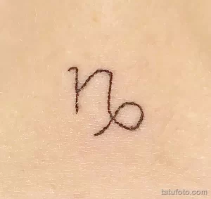 Рисунок тату со знаком зодиака козерог 22.01.22 №0339 - tattoo Capricorn tatufoto.com